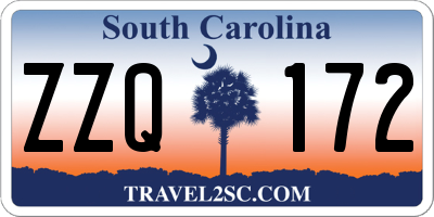 SC license plate ZZQ172