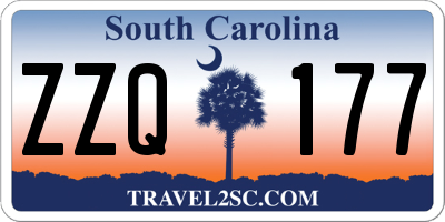 SC license plate ZZQ177