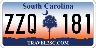 SC license plate ZZQ181