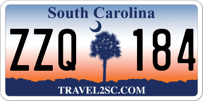 SC license plate ZZQ184
