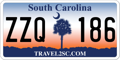 SC license plate ZZQ186