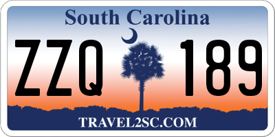 SC license plate ZZQ189