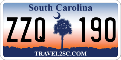 SC license plate ZZQ190