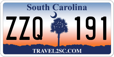 SC license plate ZZQ191