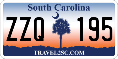 SC license plate ZZQ195
