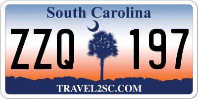 SC license plate ZZQ197