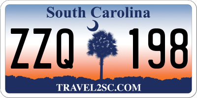 SC license plate ZZQ198