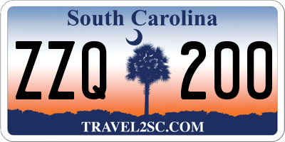 SC license plate ZZQ200