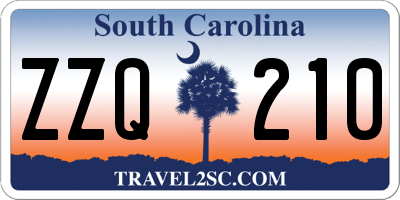 SC license plate ZZQ210