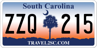 SC license plate ZZQ215