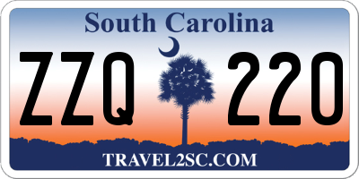 SC license plate ZZQ220