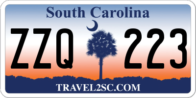 SC license plate ZZQ223