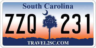 SC license plate ZZQ231