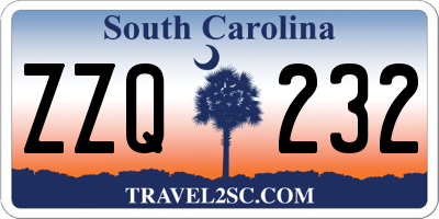SC license plate ZZQ232