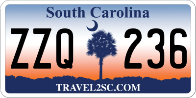 SC license plate ZZQ236