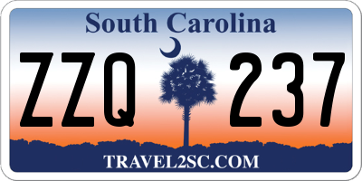 SC license plate ZZQ237