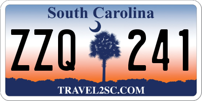 SC license plate ZZQ241