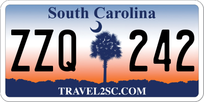 SC license plate ZZQ242
