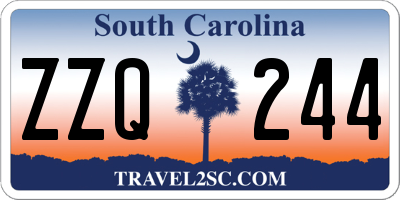 SC license plate ZZQ244