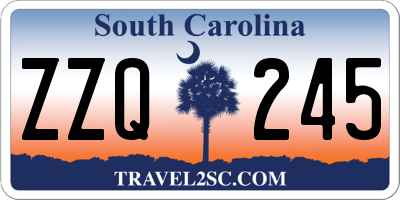 SC license plate ZZQ245