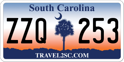 SC license plate ZZQ253