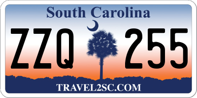 SC license plate ZZQ255