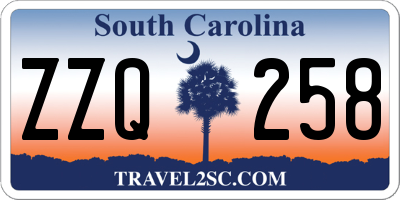 SC license plate ZZQ258