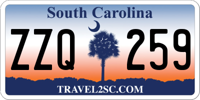 SC license plate ZZQ259