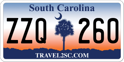 SC license plate ZZQ260