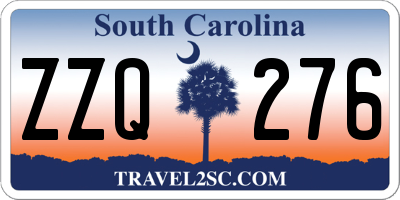 SC license plate ZZQ276