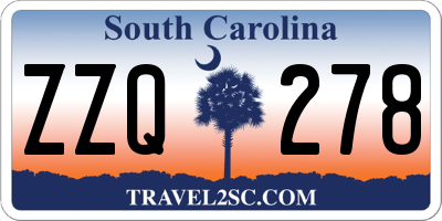 SC license plate ZZQ278