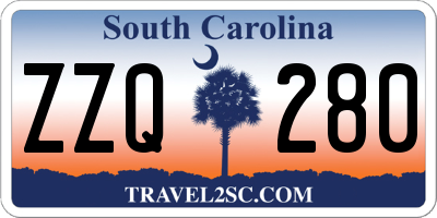 SC license plate ZZQ280