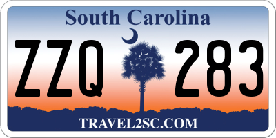 SC license plate ZZQ283