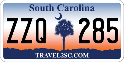 SC license plate ZZQ285