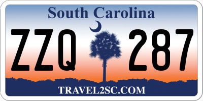 SC license plate ZZQ287