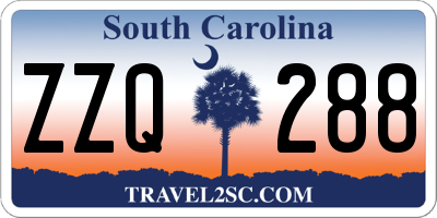 SC license plate ZZQ288