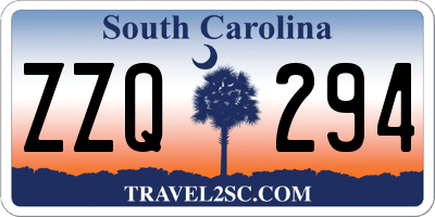 SC license plate ZZQ294