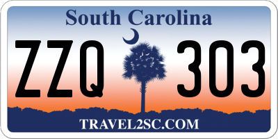 SC license plate ZZQ303