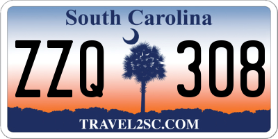 SC license plate ZZQ308