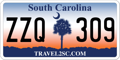 SC license plate ZZQ309