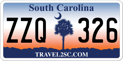 SC license plate ZZQ326