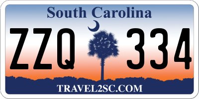 SC license plate ZZQ334