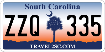 SC license plate ZZQ335