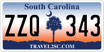 SC license plate ZZQ343