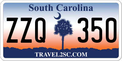 SC license plate ZZQ350