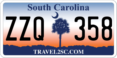 SC license plate ZZQ358
