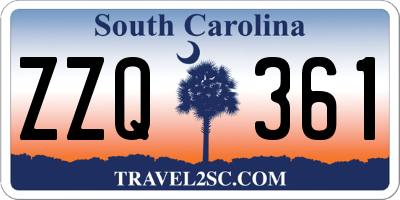 SC license plate ZZQ361