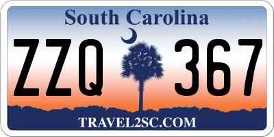 SC license plate ZZQ367