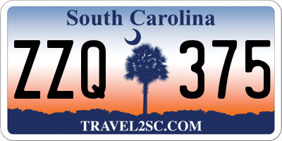 SC license plate ZZQ375