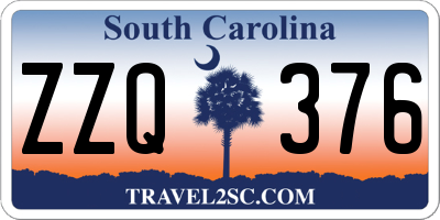 SC license plate ZZQ376